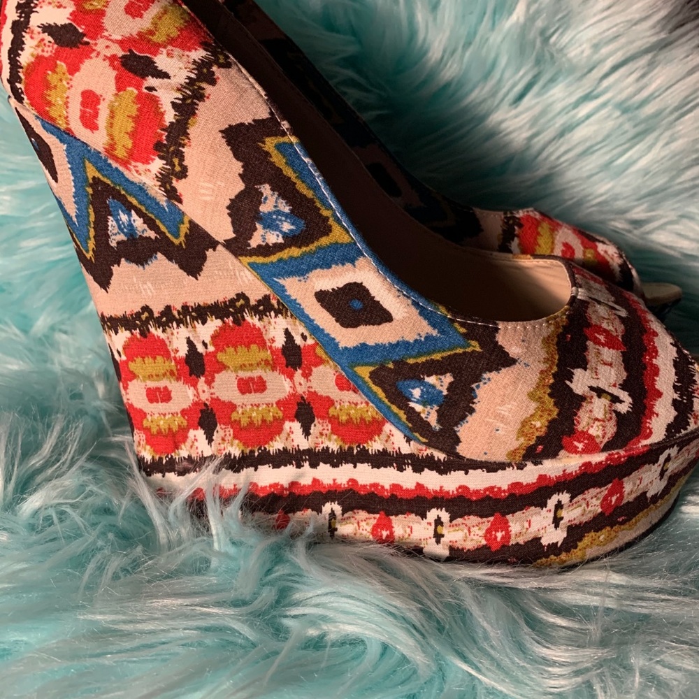 Multi Colored Wedge Heels - Picture 2 of 5